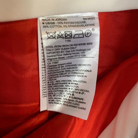 Banana Republic Red Sloan Fit Pants Size 2L - Picture 6 of 8